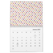2026 Colorful Pastel Pattern Illustration Calendar カレンダー (1月 2027)
