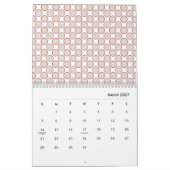 2026 Colorful Pastel Pattern Illustration Calendar カレンダー (3月 2027)
