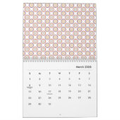 2026 Colorful Pastel Pattern Illustration Calendar カレンダー (3月 2026)