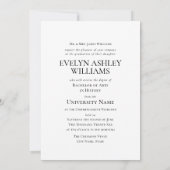 2026 Commencement Ceremony Invitation Photo Card 招待状 (裏面)