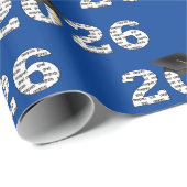 2026 Congrats Grad Word Cloud on Blue ラッピングペーパー (ロールコーナー)