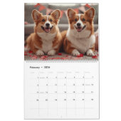 2026 Corgi Calendar | 12 Month Wall Calendar カレンダー (2月 2026)