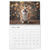 2026 Corgi Calendar – 12 Month Wall Calendar カレンダー (1月 2027)