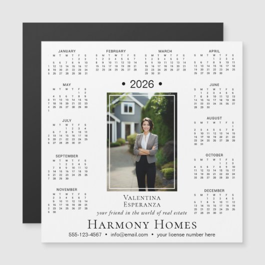2026 Corporate Magnetic Photo Calendar (正面/裏面)