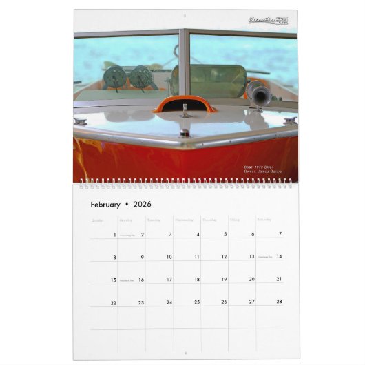 2026 CorrectCraftFan.com Annual Calendar カレンダー (2月 2026)