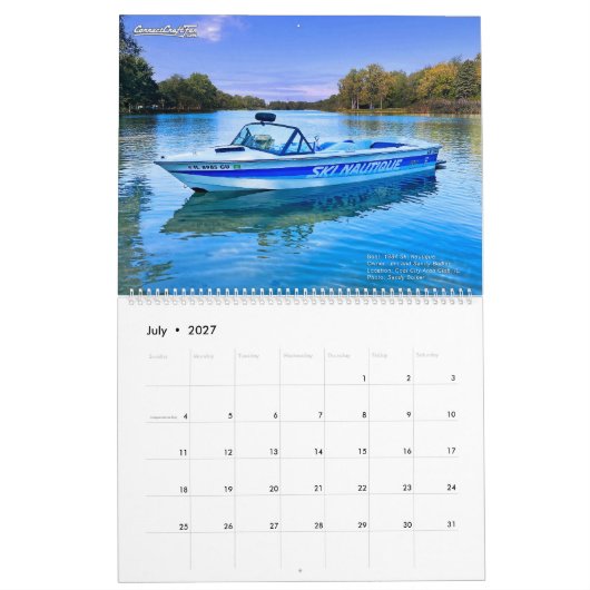 2026 CorrectCraftFan.com Annual Calendar カレンダー (7月 2027)