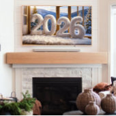 2026 Cozy Lodge Print | Samsung Frame TV Art ポスター