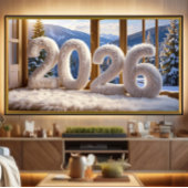 2026 Cozy Lodge Print | Samsung Frame TV Art ポスター