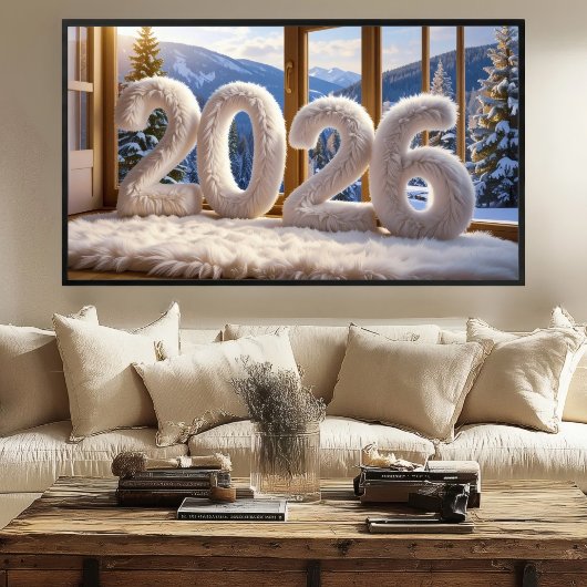 2026 Cozy Lodge Print | Samsung Frame TV Art ポスター