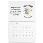 2026 Custom BIRTH MONTH FLOWERS Bible Verse Photo カレンダー (2月 2026)