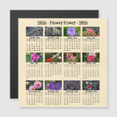 2026 Custom Flower magnetic apricot Calendar SU (正面/裏面)