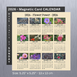 2026 Custom Flower magnetic apricot Calendar SU