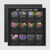 2026 Custom Flower magnetic black Calendar SU (正面/裏面)