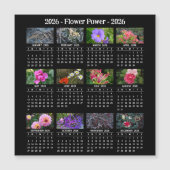 2026 Custom Flower magnetic black Calendar SU (正面)