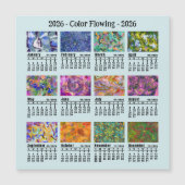 2026 Custom Flowing Colors Calendar Sunday start (正面)