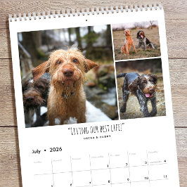 2026 Custom Photo Calendar Family Quotes Modern カレンダー