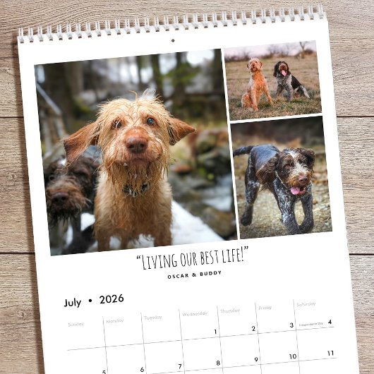 2026 Custom Photo Calendar Family Quotes Modern カレンダー