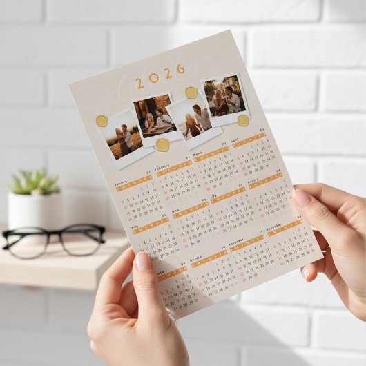 2026 Custom Photo Calendar Magnetic Card