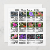 2026 Custom Photo Flower Calendar Sunday start  (正面/裏面)