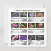 2026 Custom Photo Flower Calendar Sunday start  (正面)