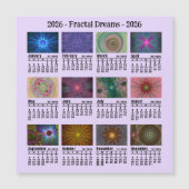 2026 Custom Photo Fractals Calendar Sunday start (正面)