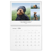 2026 Custom Photo Fun Family Quotes Modern カレンダー (1月 2026)