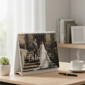 2026 Custom Wedding Photo Chic Script  カレンダー