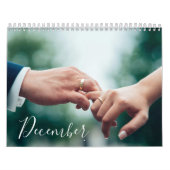 2026 Custom Wedding Photo Chic Script Calendar カレンダー (カバー)