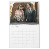 2026 Custom Wedding Photo Newlywed Chic カレンダー (3月 2026)