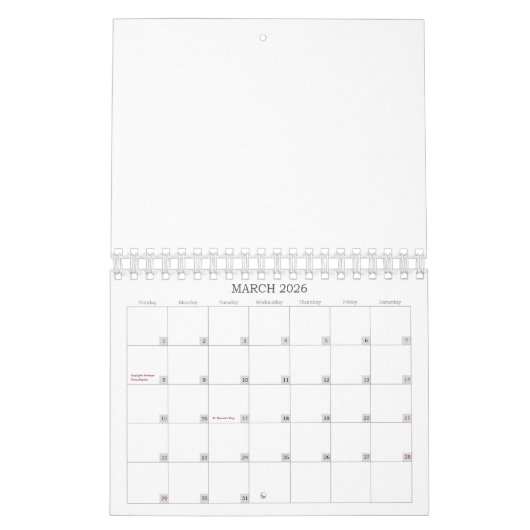 2026 Customizable Calendar - Upload Your Photos カレンダー (3月 2026)