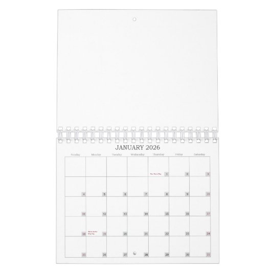 2026 Customizable Calendar - Upload Your Photos カレンダー (1月 2026)