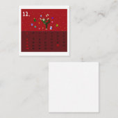 2026 Cute Cartoon Yoga Poses Calendar, Health  スクエア名刺 (正面/裏面)