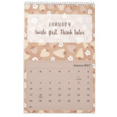2026 Cute Quote Calendar カレンダー (1月 2027)