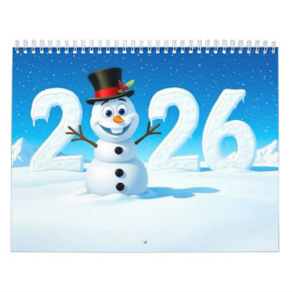 2026 Cute Seasonal Character Medium Wall Calendar カレンダー