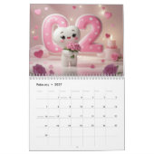 2026 Cute Seasonal Character Medium Wall Calendar カレンダー (2月 2027)