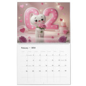 2026 Cute Seasonal Character Wall Calendar (Large) カレンダー (2月 2026)