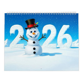 2026 Cute Seasonal Character Wall Calendar (Large) カレンダー