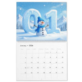 2026 Cute Seasonal Character Wall Calendar (Large) カレンダー (1月 2026)