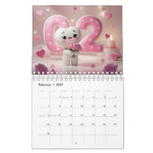 2026 Cute Seasonal Character Wall Calendar (Small) カレンダー (2月 2027)