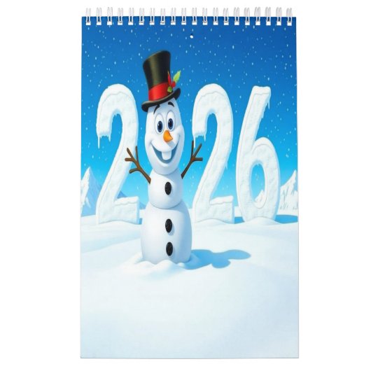 2026 Cute Seasonal Character Wall Calendar (Small) カレンダー (カバー)