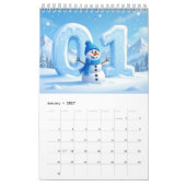 2026 Cute Seasonal Character Wall Calendar (Small) カレンダー (1月 2027)
