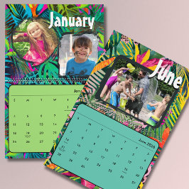 2026 Cute Tropical colorful custom photos wall カレンダー
