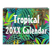 2026 Cute Tropical colorful custom photos wall カレンダー (カバー)