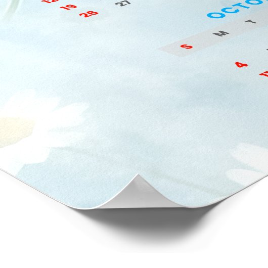 2026 Daisy Butterfly Calendar ポスター (角)