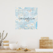 2026 Daisy Butterfly Calendar ポスター (キッチン)