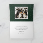 2026 Dark Green Bold Typography New Year Photo シーズンカード (内部)