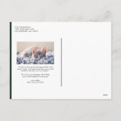 2026 Dark Green Bold Typography New Year Photo シーズンポストカード (裏面)