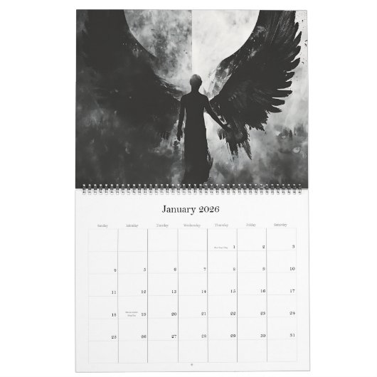 2026 Dark Guardian Calendar カレンダー (1月 2026)