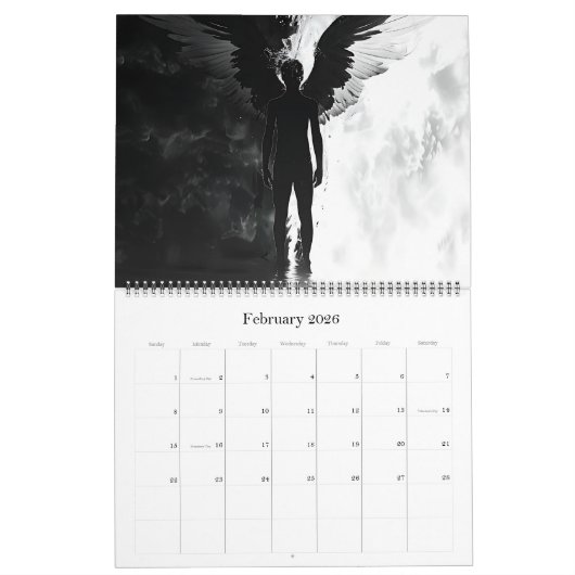 2026 Dark Guardian Calendar カレンダー (2月 2026)