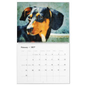 2026 Daschund Wiener Dog  カレンダー (2月 2027)